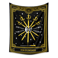 HKM-433683 Tarot Cards Tapestry with Psychedelic Boho Design - Available in Multiple Sizes