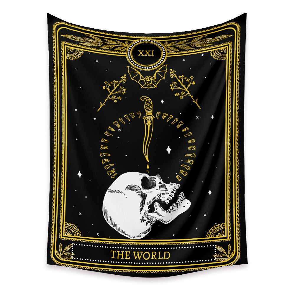 HKM-433683 Tarot Cards Tapestry with Psychedelic Boho Design - Available in Multiple Sizes