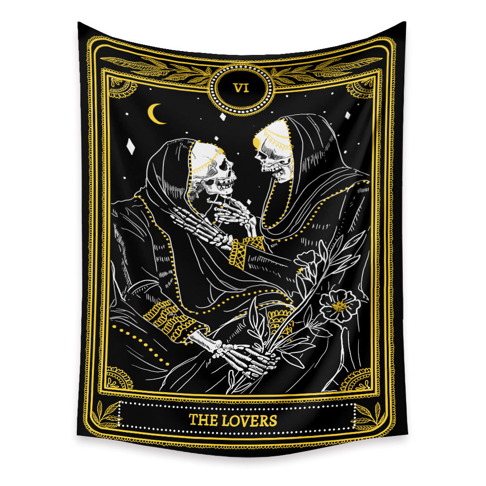 HKM-433683 Tarot Cards Tapestry with Psychedelic Boho Design - Available in Multiple Sizes
