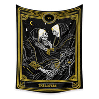 HKM-433683 Tarot Cards Tapestry with Psychedelic Boho Design - Available in Multiple Sizes