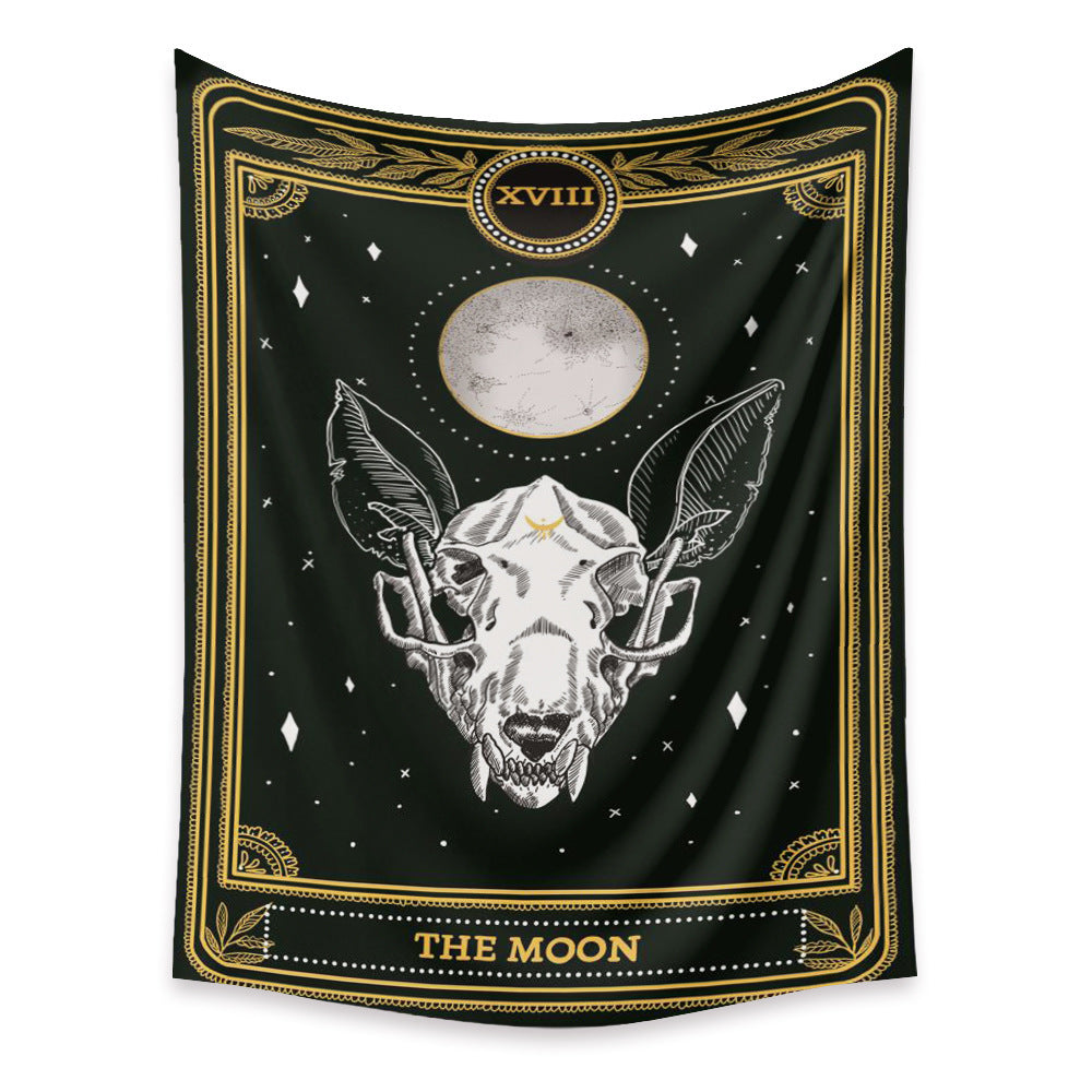 HKM-433683 Tarot Cards Tapestry with Psychedelic Boho Design - Available in Multiple Sizes