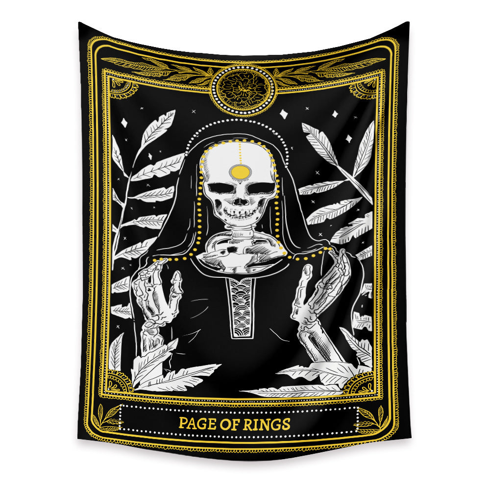 HKM-433683 Tarot Cards Tapestry with Psychedelic Boho Design - Available in Multiple Sizes
