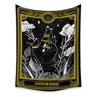 HKM-433683 Tarot Cards Tapestry with Psychedelic Boho Design - Available in Multiple Sizes