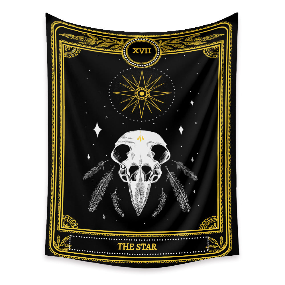 HKM-433683 Tarot Cards Tapestry with Psychedelic Boho Design - Available in Multiple Sizes