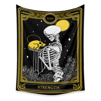 HKM-433683 Tarot Cards Tapestry with Psychedelic Boho Design - Available in Multiple Sizes