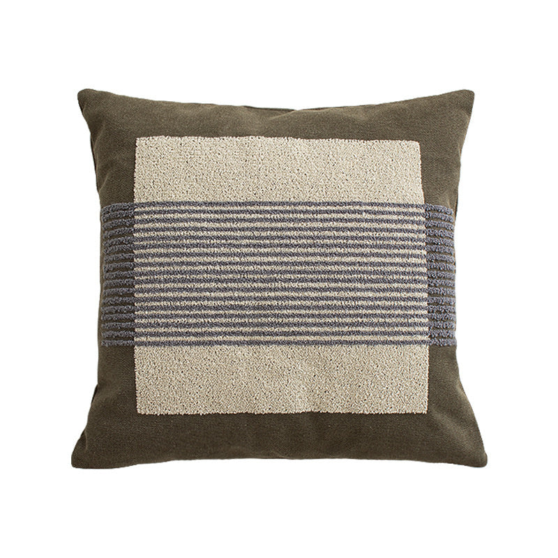 HKM-433811 Washed Canvas Geometric Pillow Cover for Modern Home and Office Decor