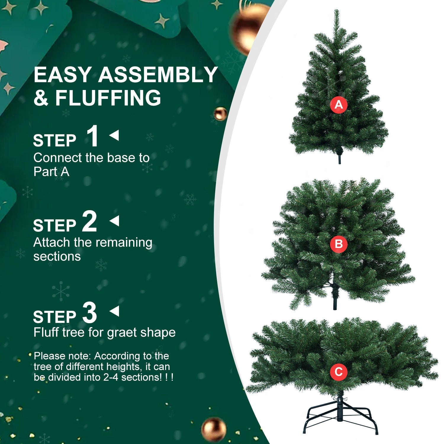HKM-433811 White Flocked Pine Premium Christmas Tree with Lifelike PE&PVC Mixed Tips