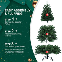 HKM-433811 White Flocked Pine Premium Christmas Tree with Lifelike PE&PVC Mixed Tips
