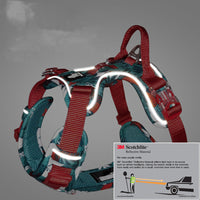 HKM-433875 Dog Traction Chest Strap for All Sizes - Adjustable Nylon & Aluminum Alloy - Available in Red, Blue, Green, Purple