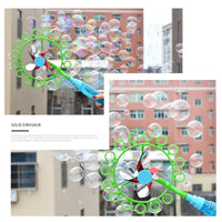 HKM-433939 2-in-1 Handheld Magic Windmill Bubble Wand for Kids - Portable Soap Bubble Maker for Outdoor Fun