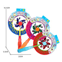 HKM-433939 2-in-1 Handheld Magic Windmill Bubble Wand for Kids - Portable Soap Bubble Maker for Outdoor Fun