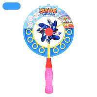 HKM-433939 2-in-1 Handheld Magic Windmill Bubble Wand for Kids - Portable Soap Bubble Maker for Outdoor Fun