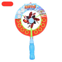 HKM-433939 2-in-1 Handheld Magic Windmill Bubble Wand for Kids - Portable Soap Bubble Maker for Outdoor Fun