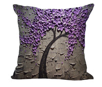 HKM-434067 Cotton and Linen Oil Painting Pillowcase - 45x45cm, Gentle Wash Recommended
