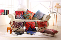 HKM-434067 Cotton and Linen Oil Painting Pillowcase - 45x45cm, Gentle Wash Recommended