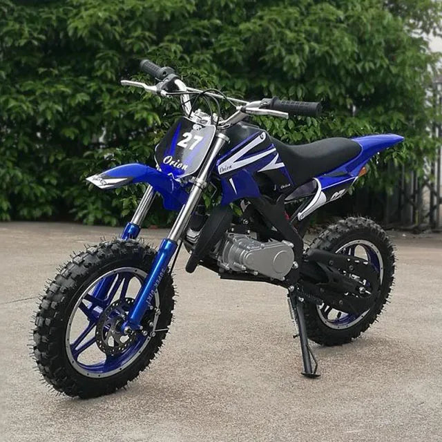 KTX-434259 Kids Gas Dirt Bike 49cc 50cc Super Mini Motorcycle Manual/Electric Start with Disc Brakes