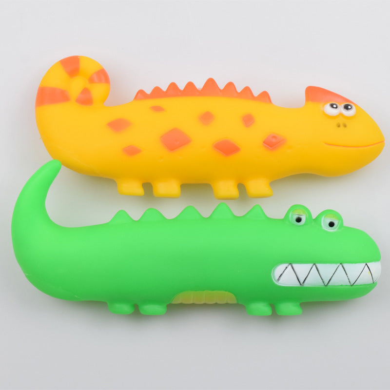 HKM-434323 Little Lizard Molar Teeth Vinyl Dog Toy for Dental Health and Vocal Play