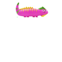 HKM-434323 Little Lizard Molar Teeth Vinyl Dog Toy for Dental Health and Vocal Play