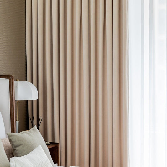 HKM-434387 Plush Velvet Insulated Curtains with Various Color Options and Modern Design