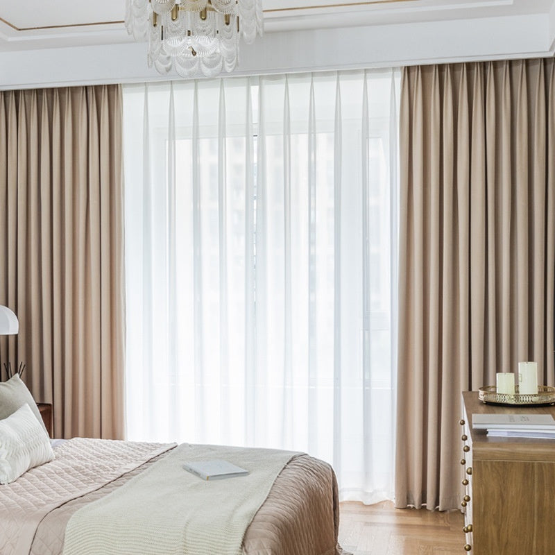 HKM-434387 Plush Velvet Insulated Curtains with Various Color Options and Modern Design