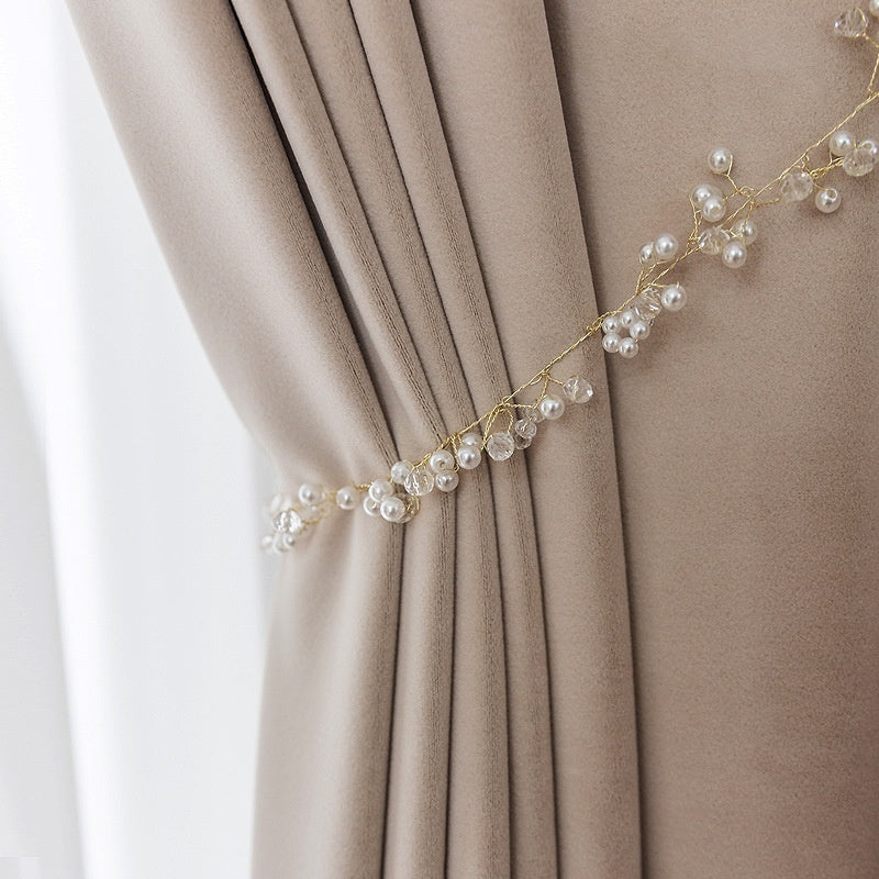 HKM-434387 Plush Velvet Insulated Curtains with Various Color Options and Modern Design