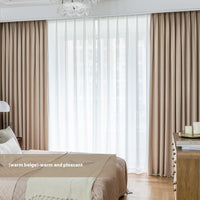 HKM-434387 Plush Velvet Insulated Curtains with Various Color Options and Modern Design