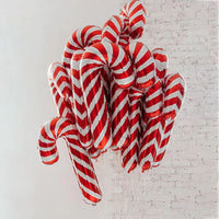 HKM-434451 Christmas Crutch Foil Balloon - 83CM Decorative Inflatable for Holiday Celebrations