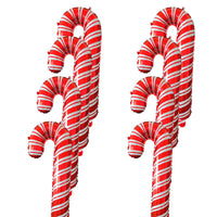 HKM-434451 Christmas Crutch Foil Balloon - 83CM Decorative Inflatable for Holiday Celebrations