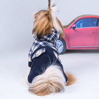 HKM-434515 Cashmere Coat for Small Dogs with Cotton Material in British Style