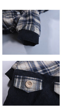 HKM-434515 Cashmere Coat for Small Dogs with Cotton Material in British Style