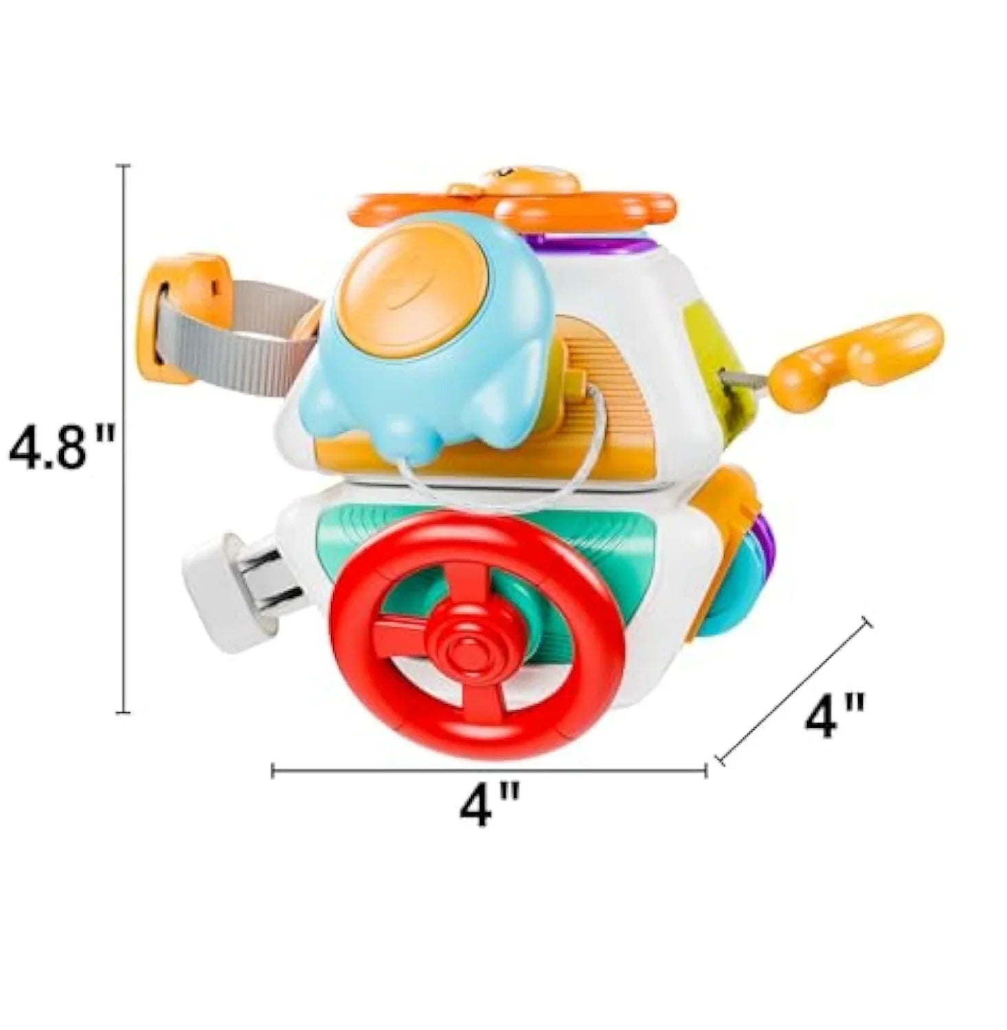 HKM-434643 10-in-1 Educational Activity Cube for Babies and Toddlers - Engaging Polyhedron Busy Board Toy