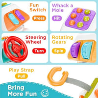 HKM-434643 10-in-1 Educational Activity Cube for Babies and Toddlers - Engaging Polyhedron Busy Board Toy