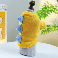 HKM-434643 Dinosaur Sweater for Dogs in Green and Yellow – Warm and Comfortable Pet Clothing
