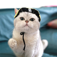 HKM-434835 Handmade Pirate Hat for Small Pets - Suitable for Kittens & Adult Cats