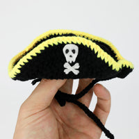 HKM-434835 Handmade Pirate Hat for Small Pets - Suitable for Kittens & Adult Cats