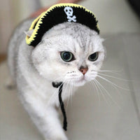 HKM-434835 Handmade Pirate Hat for Small Pets - Suitable for Kittens & Adult Cats