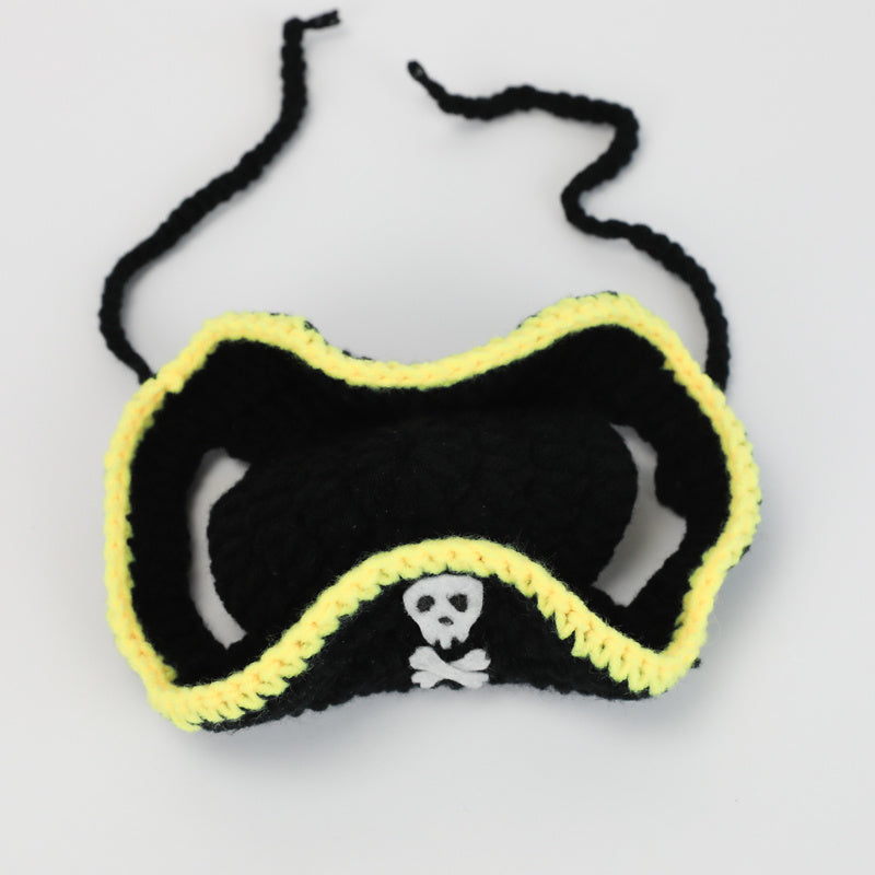 HKM-434835 Handmade Pirate Hat for Small Pets - Suitable for Kittens & Adult Cats