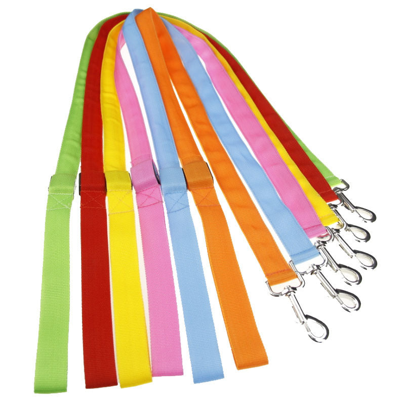 HKM-434835 LED Luminous Nylon Dog Leash with Colorful Lights - 2.5cm Width, 120cm Length