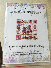 HKM-434835 London Scenery Cross Stitch Decorative Painting Set - 14ct Cotton and Linen Options