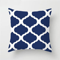 HKM-434899 Geometric Wave Square Pillowcase - 45cm x 45cm - Soft Polyester/Cotton Blend