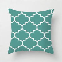 HKM-434899 Geometric Wave Square Pillowcase - 45cm x 45cm - Soft Polyester/Cotton Blend