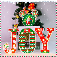 HKM-434963 Christmas JOY Decorative Letter String Lights for Festive Home Ambiance