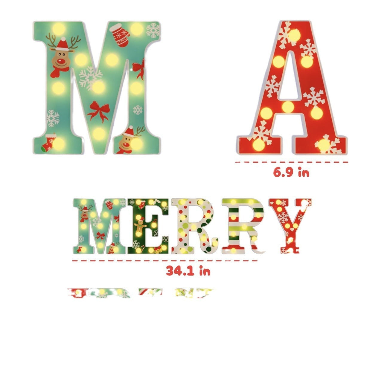 HKM-434963 Christmas JOY Decorative Letter String Lights for Festive Home Ambiance
