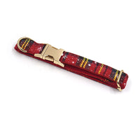 HKM-435027 Red Christmas Pet Collar and Leash Set with Bowknot and Chest Back Harness