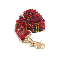 HKM-435027 Red Christmas Pet Collar and Leash Set with Bowknot and Chest Back Harness
