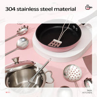 HKM-435091 Electric Mini Kitchen Cooking Playset for Kids - Realistic Kitchenware Toy for Ages 6 and Up