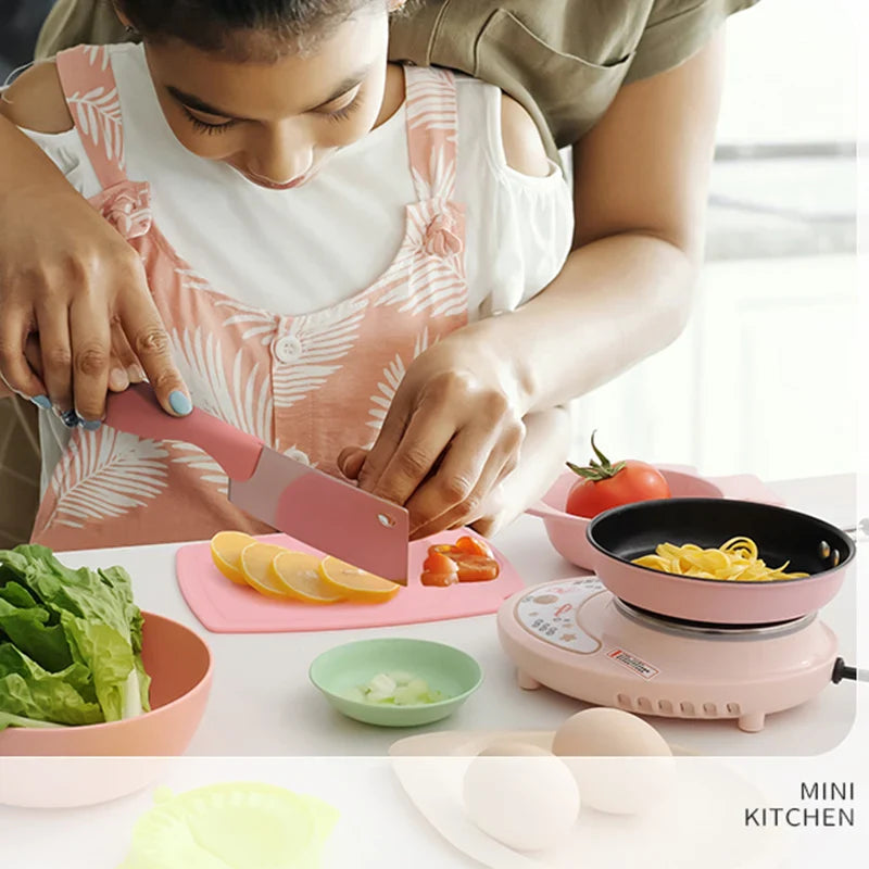 HKM-435091 Electric Mini Kitchen Cooking Playset for Kids - Realistic Kitchenware Toy for Ages 6 and Up