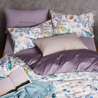 HKM-435155 Cotton Satin Four-Piece Bedding Set for Full Beds – Includes Duvet Cover, Bed Sheet, and Pillowcases