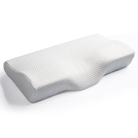 HKM-435283 Memory Foam Slow Rebound Butterfly Pillow - White Knitted Fabric, Single Size 61*35*11/6.5 cm