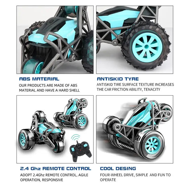 HKM-435411 Flip Stunt Remote Control Truck - 4WD Electric Vehicle for Indoor and Outdoor Fun